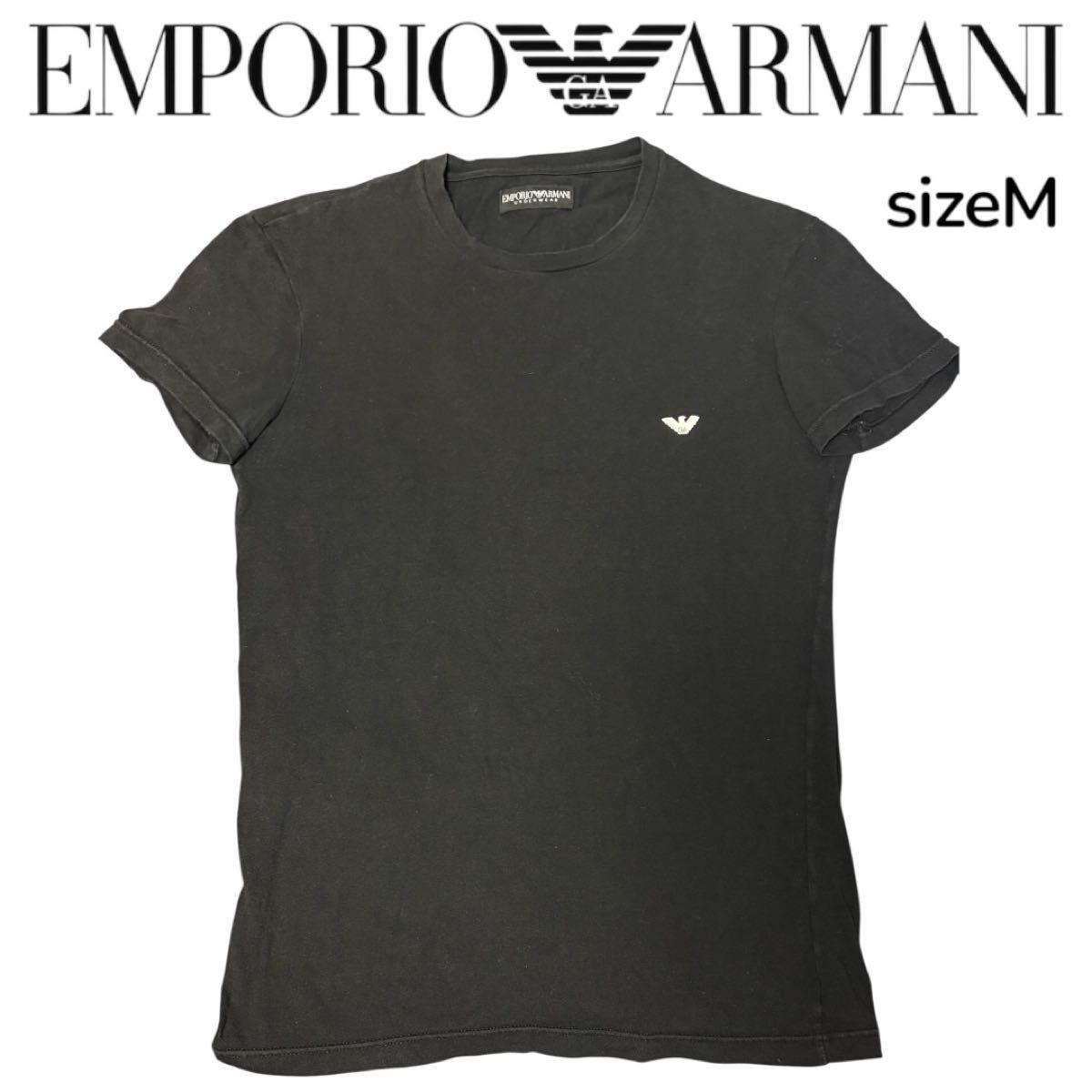 EMPORIO ARMANI エンポリオ アルマーニ Tシャツ M ブラック EMPORIO ARMANI エンポリオアルマーニ Tシャツ 黒 ブラック M