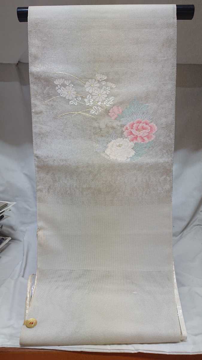 最終値下げ 新品 絽名古屋帯 16 箔 華文 未仕立 未使用 タペストリー コウスター はぎれ リサイクル帯 手芸等どうですか 未仕立て 最終値下げ 新品 絽名古屋帯 16 箔 華文 未仕立 未使用 タペストリー コウスター はぎれ リサイクル帯 手芸等どうですか 未仕立て