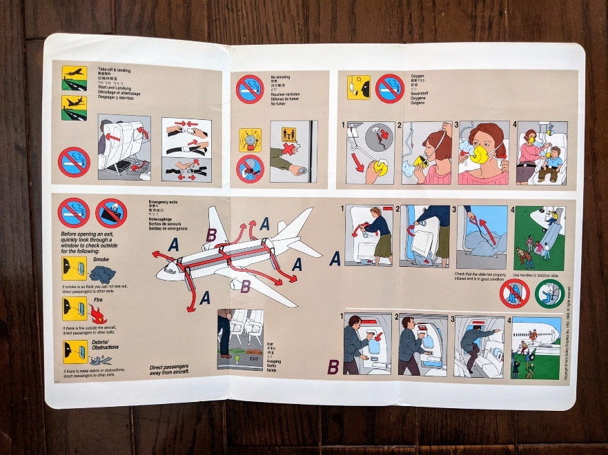 ユナイテッド航空　Ｂ７３７型機　安全のしおり_画像3