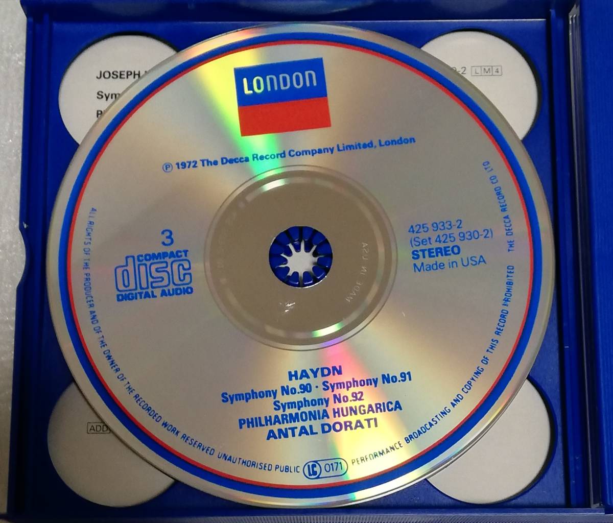 CD　ハイドン 交響曲 84-95/ドラティ/PH/4枚組/US盤_画像5