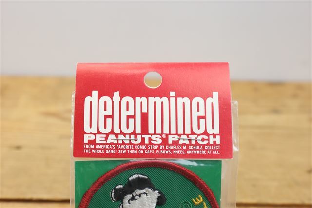 70s Determined Peanuts Patch/ルーシー ワッペン/ヴィンテージ ピーナッツ/デッドストック/15331_画像2