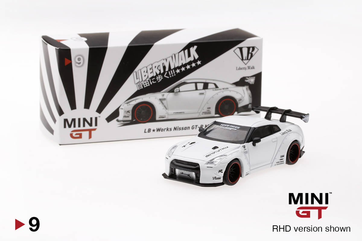 ＜新品・未開封＞ MINI GT　LB★WORKS 日産 GT-R（R35)　Matte White　右ハンドル　1/64サイズ_画像4
