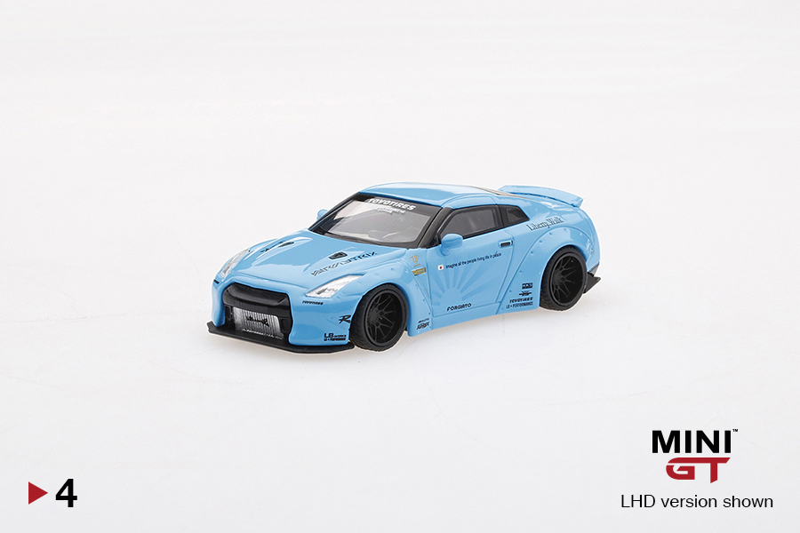 ＜新品・未開封＞ MINI GT　LB★WORKS 日産 GT-R（R35)　Light Blue　右ハンドル　1/64サイズ