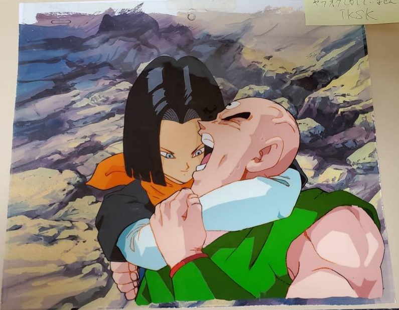 ヤフオク ドラゴンボールz 人造人間17号vs天津飯 セル画