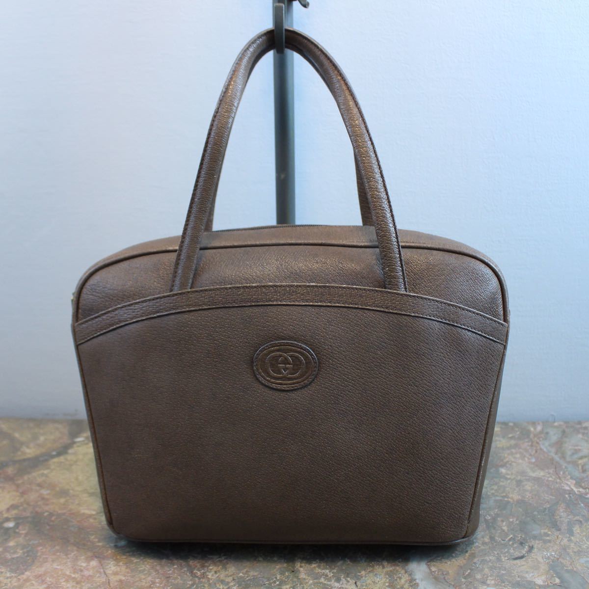 OLD GUCCI LEATHER HAND BAG MADE IN ITALY/オールドグッチレザー