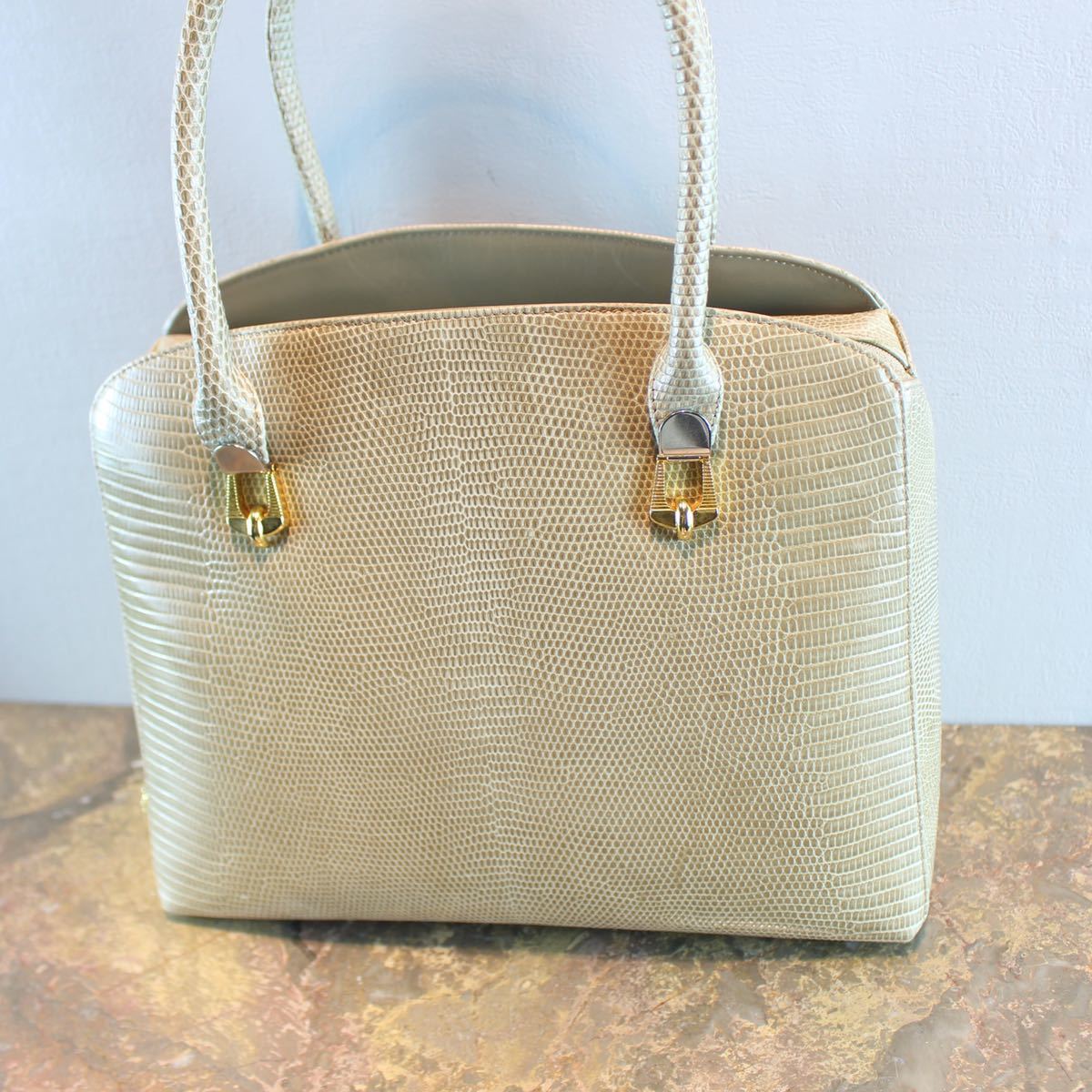 HAMANO LIZARD LEATHER FORMAL HAND BAG/濱野リザードレザーフォーマル