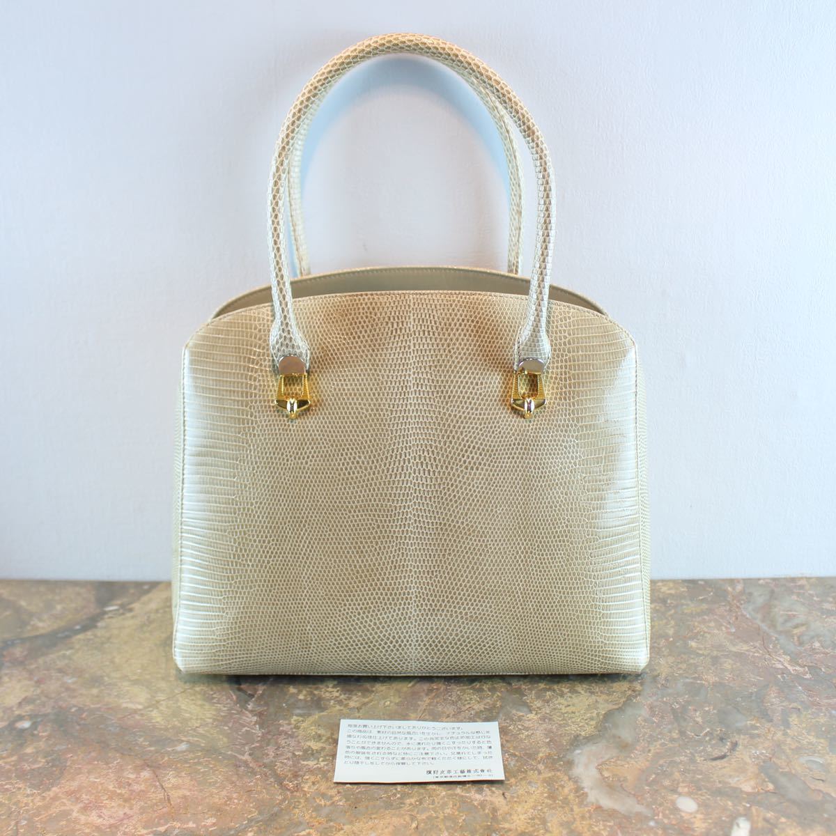 HAMANO LIZARD LEATHER FORMAL HAND BAG/濱野リザードレザーフォーマル
