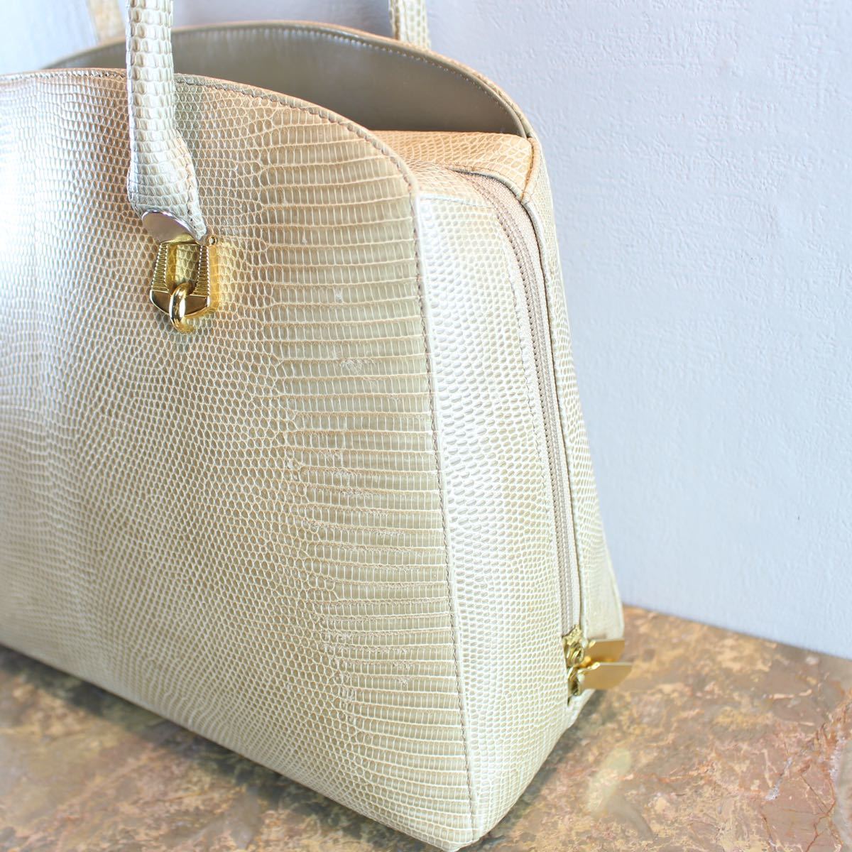 HAMANO LIZARD LEATHER FORMAL HAND BAG/濱野リザードレザーフォーマル