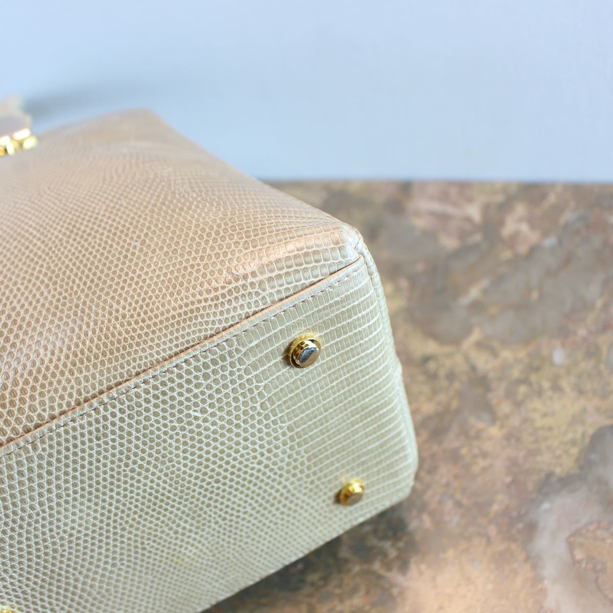 HAMANO LIZARD LEATHER FORMAL HAND BAG/濱野リザードレザーフォーマル
