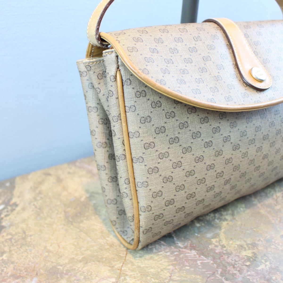 OLD GUCCI GG PATTERNED SHOULDER BAG MADE IN ITALY/オールドグッチGG柄ショルダーバッグ