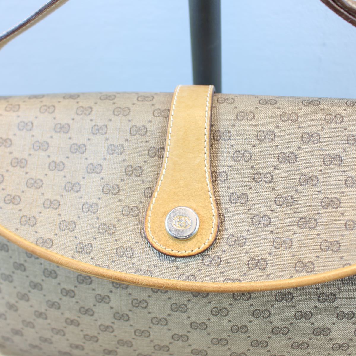 OLD GUCCI GG PATTERNED SHOULDER BAG MADE IN ITALY/オールドグッチGG柄ショルダーバッグ