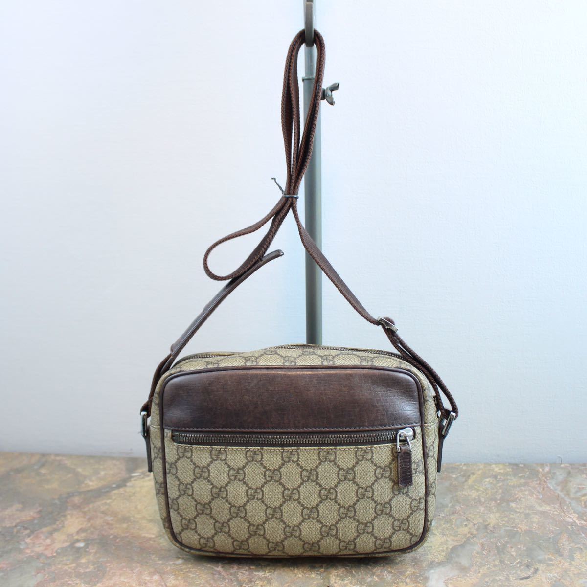 GUCCI GG PATTERNED SHOULDER BAG MADE IN ITALY/グッチGG柄ショルダー