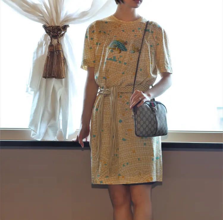 HERMES TILE PATTERNED ALL OVER ONE PIECE MADE IN ITALY/エルメス