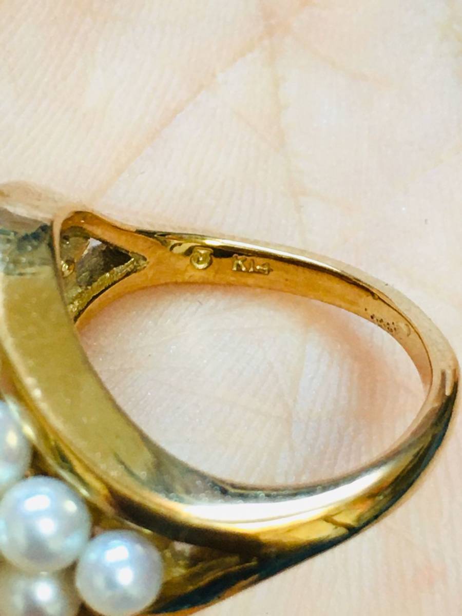 ミキモト - MIKIMOTO 真珠 リング 指輪 K14 | aaronperrylawfirm.com