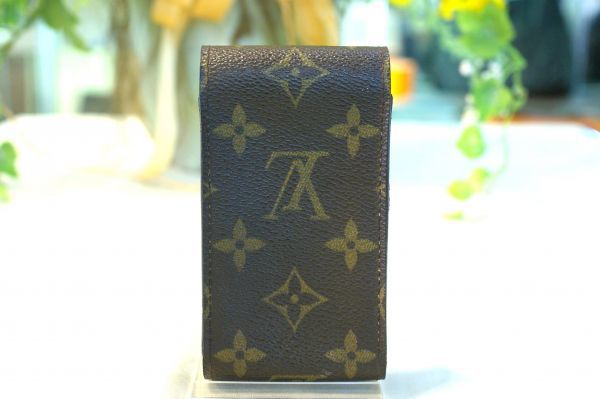 ○中古 ルイ・ヴィトン LOUIS VUITTON M63024 モノグラム エテュイ シガレット タバコケース シガレットケース W0196_画像2