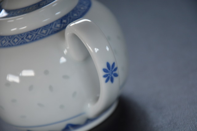 古い急須 景徳鎮製 蛍透かし 検索用語→A煎茶道具中国美術_画像6