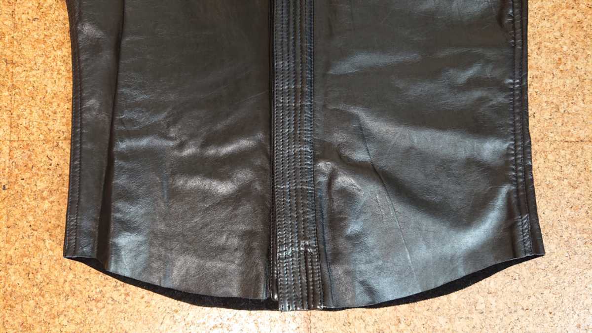 BLACKMEANS 新品 ブラックミーンズ black means 作務衣 レザー 半袖 シャツ ブラック 黒 牛革 - 3