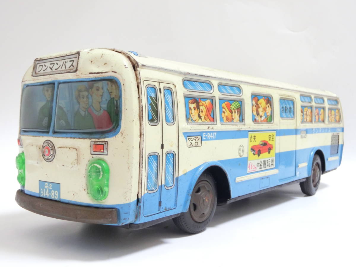 PayPayフリマ｜イチコー ワンマンバス 都営バス（美濃部カラー） ブリキ製おもちゃ 昭和レトロ フリクション玩具 当時モノ