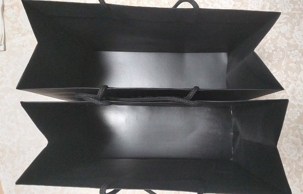 シャネル CHANEL ショップ袋 カメリア リボン 2セット 紙袋