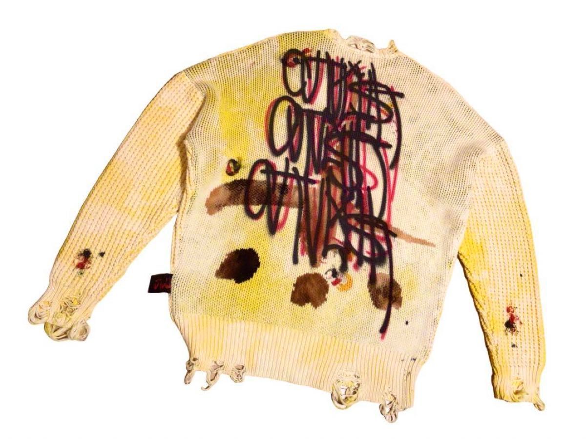 cvtvlist CTLS カタリスト ブリーチカーディガン CVTVLIST CTLS CRASH KNIT“NGY SPECIAL“YELLOW BLEACH