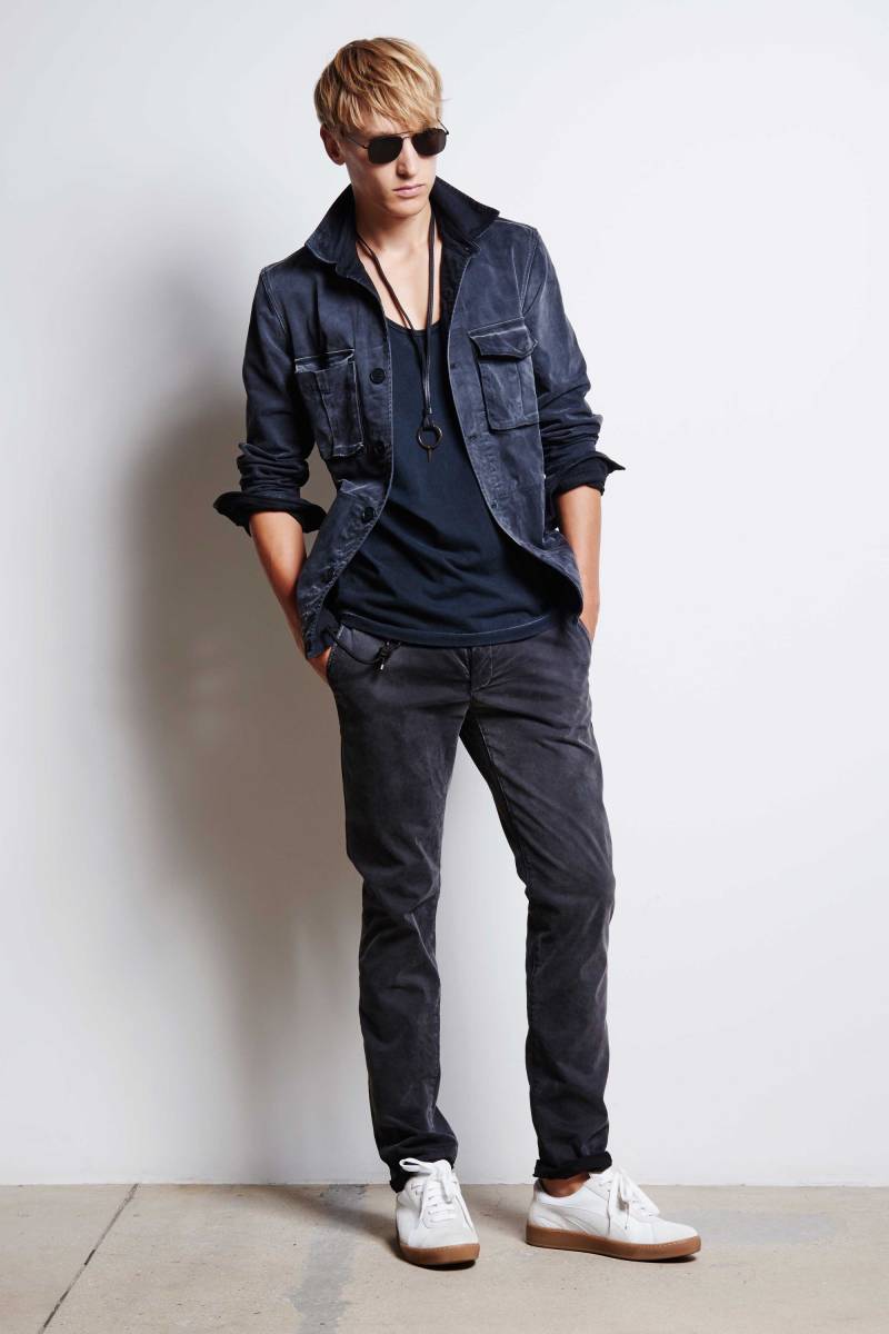 TOMAS MAIER トーマスマイヤー 16SSパーム刺繍TシャツXS紺 Italy製 ボッテガヴェネタ