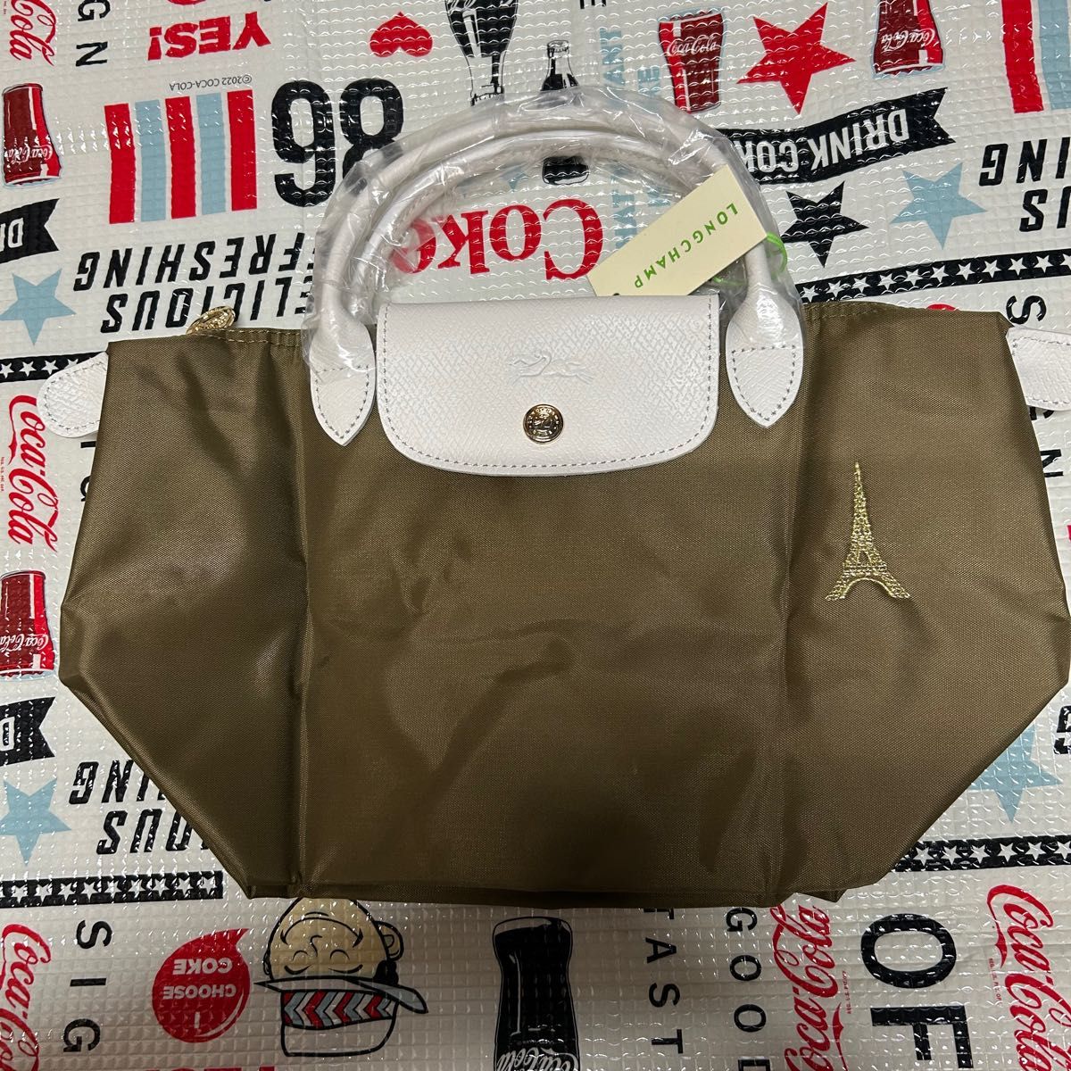 ロンシャン ハンドバッグ エッフェル塔刺繍 ブラウン ロンシャン LONGCHAMP ハンドバッグエッフェル塔刺繍|Yahoo