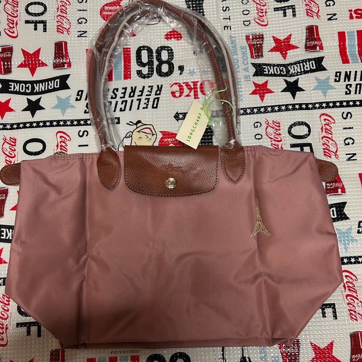 ロンシャン ハンドバッグ エッフェル塔刺繍 ブラウン ロンシャン LONGCHAMP トートバッグエッフェル塔刺繍|Yahoo