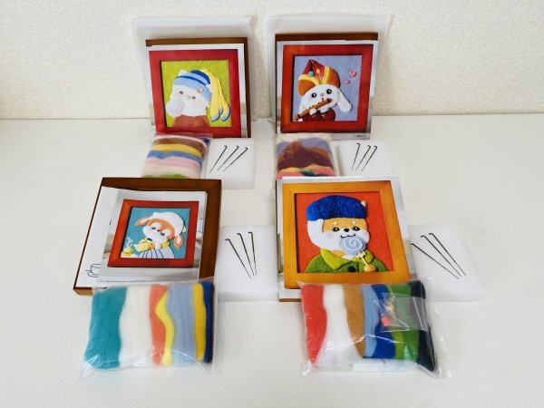 ★☆【在庫処分】フォトフレーム　羊毛フェルトキット　4種類☆★_画像1