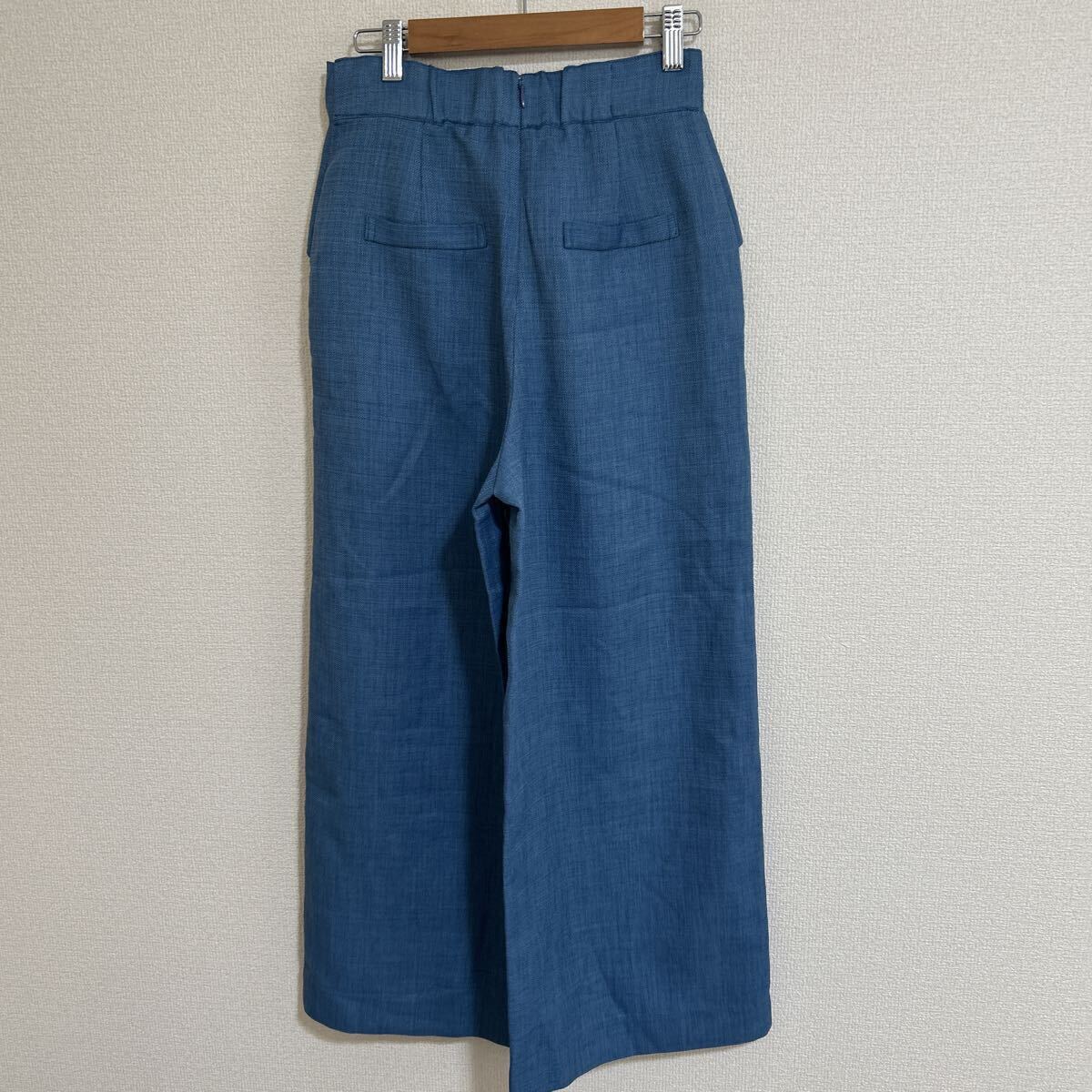 【大人リゾートスタイル】 新品 未使用 limitless リミットレスラグジュアリー セットアップ ブラトップ リボン ワイドパンツ ブルー 36 S_画像5