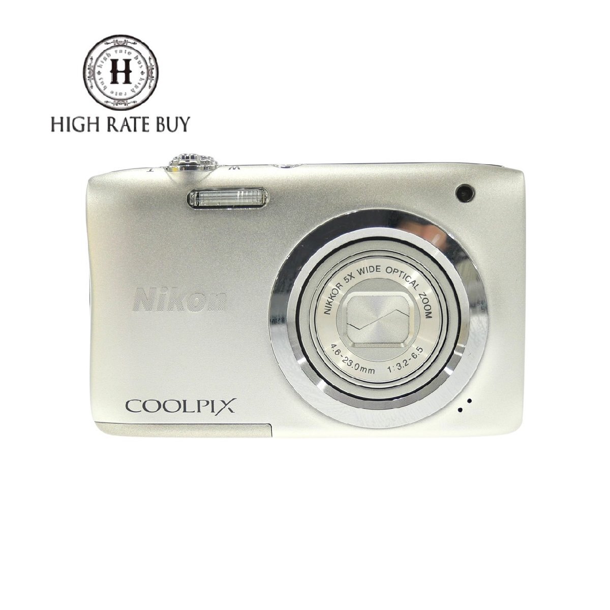 1円スタート Nikon ニコン COOLPIX クールピクス A100 コンパクトデジタルカメラ デジカメ 4.6-23.0mm 1:3.2-6.5 シルバー 動作未確認