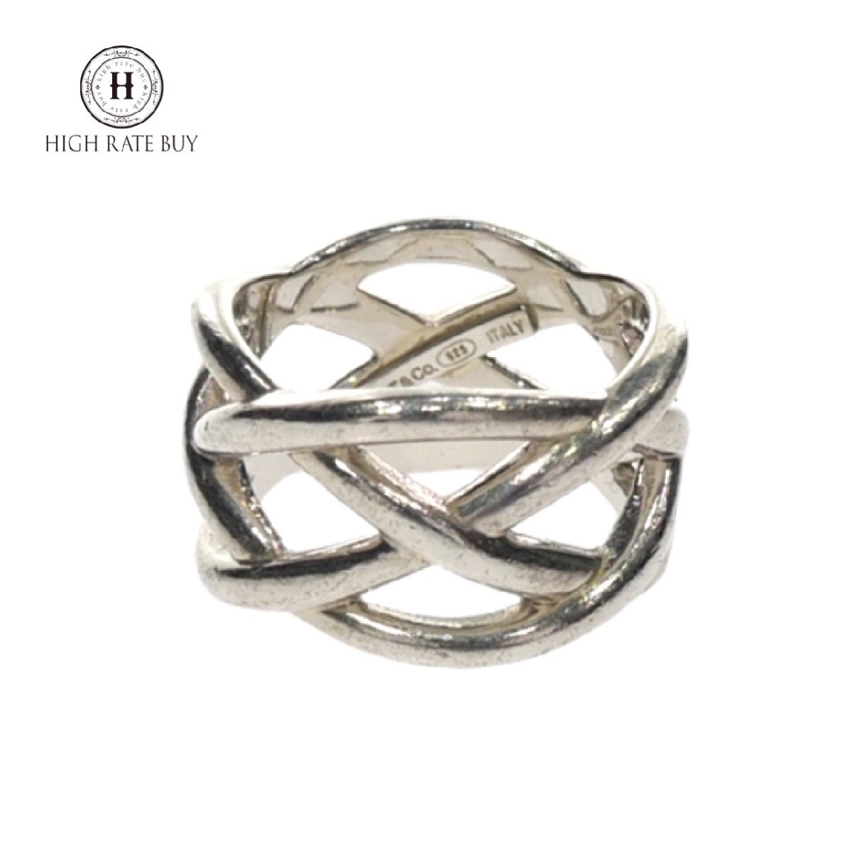 1円スタート TIFFANY＆Co ティファニー ケルティック ノット リング SV925 スターリングシルバー 指輪 アクセサリー レディース 11号_画像1