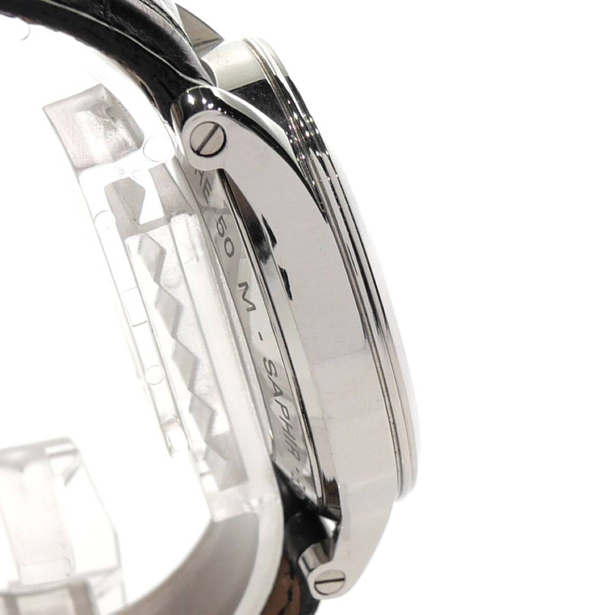 1円スタート 美品 稼動(dòng)品 CARLO FERRARA カルロフェラーラ レギュレーター CF1997 デイト 自動(dòng)巻き 里スケ ラウンド シルバー 白文字盤(pán)