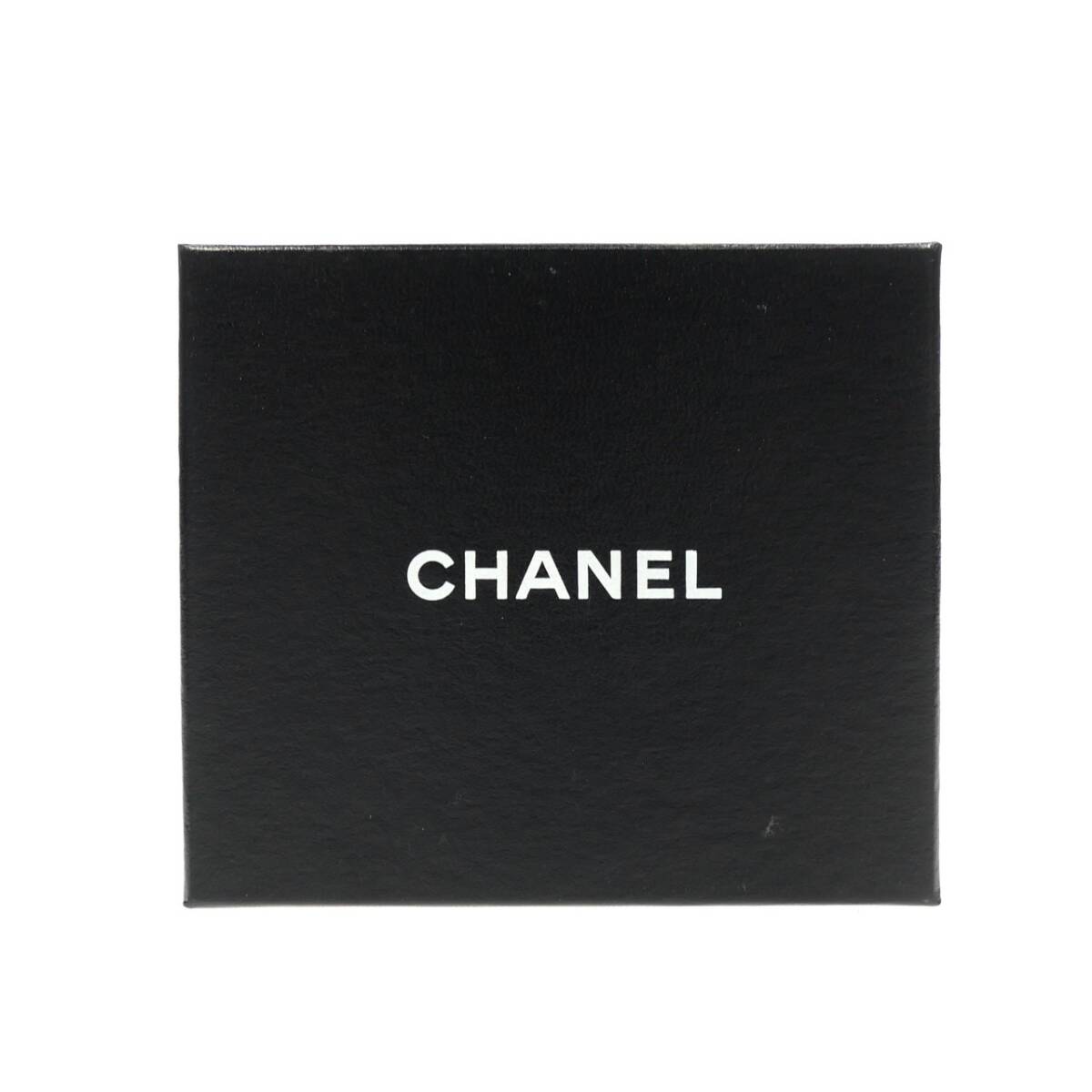 1円スタート 美品 CHANEL シャネル ココマーク 二つ折り財(cái)布 コインケース 小銭入れ コインパース ラムスキン ブラック 黒 レディース