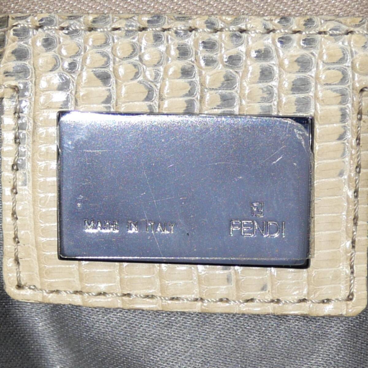 1円スタート FENDI フェンディ ファー ハンドバッグ シルバー金具 トートバッグ 手提げかばん レザー ブラウン アイボリー レディース