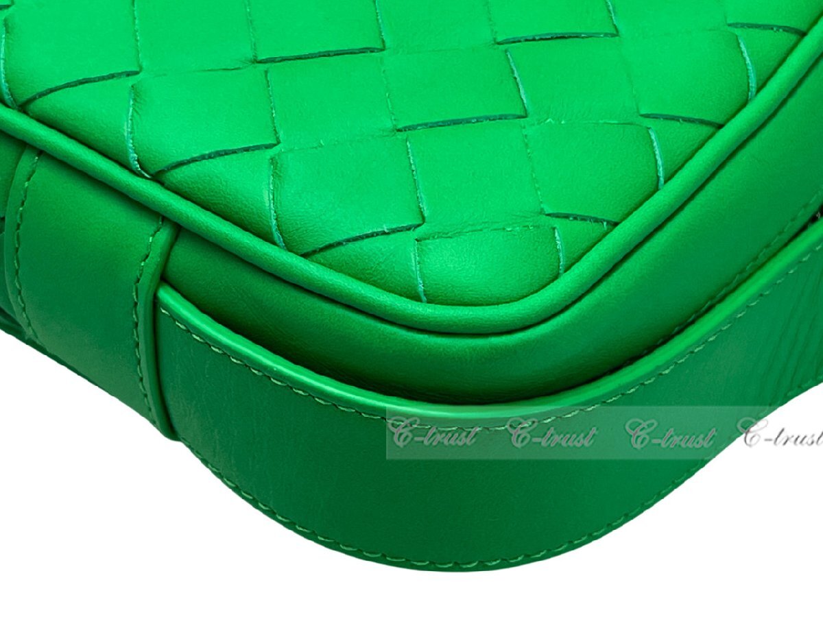 L395.. BOTTEGA VENETA ボッテガ ヴェネタ ショルダーバッグ BAG PHONE CASE ストラップ カーフ イタリア制 ★ 3724 PARAKEET