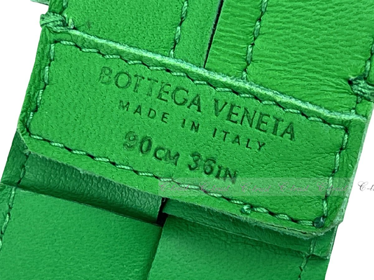 L786-90.. BOTTEGA VENETA ボッテガ ヴェネタ ベルト BELT イントレ カーフ ナッパ レザー イタリア制 ★ 3724 PARAKEET