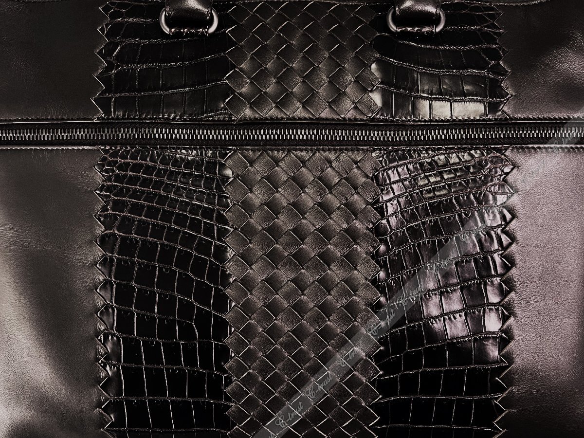 J101.. BOTTEGA VENETA ボッテガ ヴェネタ ビジネスバッグ 最高級(jí) リアルクロコ 2WAY イタリア制 ★ 2129 ESPRESSO