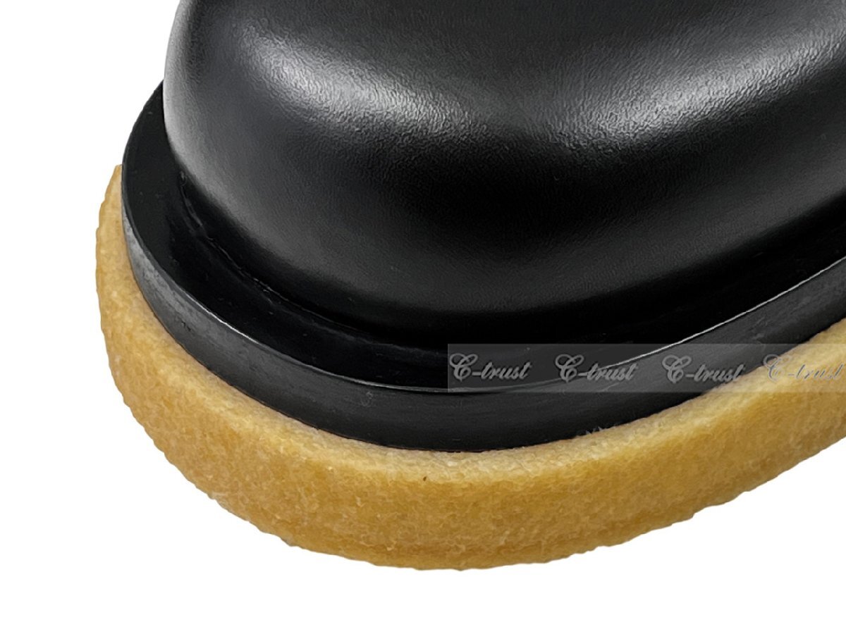 L466-41.. BOTTEGA VENETA ボッテガ ヴェネタ ハイカット ブーツ LUG BOOTS シューズ チェルシー イタリア制 ★ 1000 ブラック