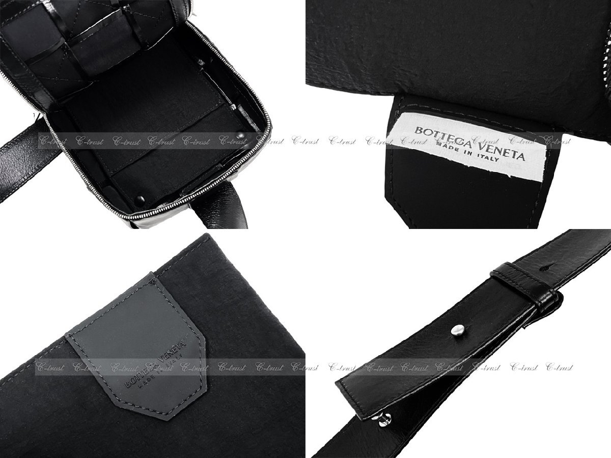 K534.. BOTTEGA VENETA ボッテガ ヴェネタ カセット スリングバッグ ベルトバッグ クロスボディ イントレ イタリア制 ★ 8803 ブラック