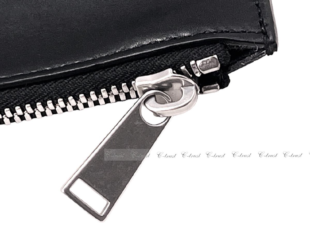 L054.. BOTTEGA VENETA ボッテガ ヴェネタ クラッチバッグ BAG ドキュメント ケース リアルクロコ カーフ イタリア制 ★ 1000 BLACK