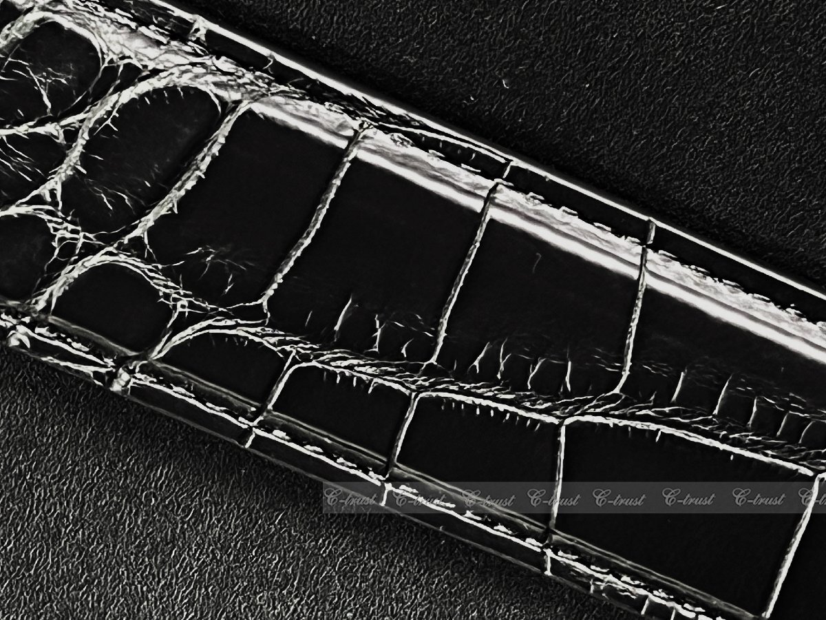 L054.. BOTTEGA VENETA ボッテガ ヴェネタ クラッチバッグ BAG ドキュメント ケース リアルクロコ カーフ イタリア制 ★ 1000 BLACK