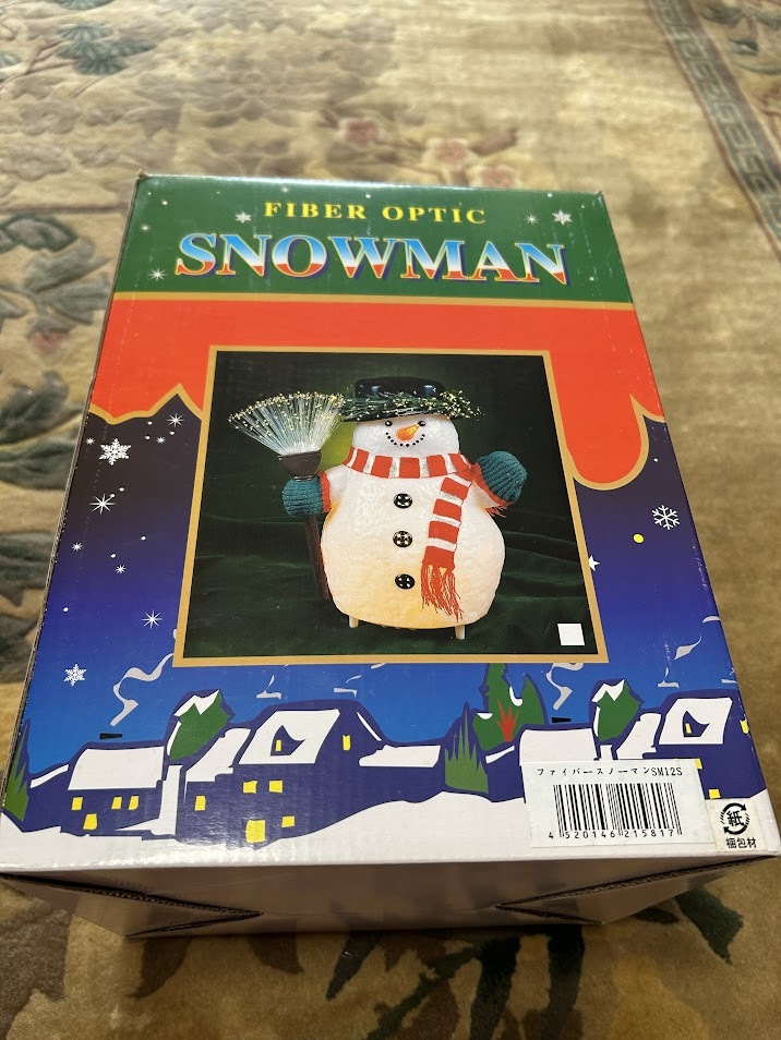 中古 ファイバースノーマン FIBER OPTIC SNOWMAN SM12S イルミネーション クリスマス イルミネーション スノーマン 雪だるま 元箱付き_画像5
