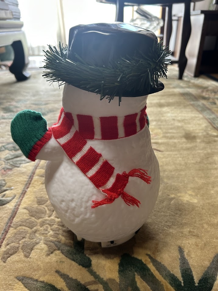 中古 ファイバースノーマン FIBER OPTIC SNOWMAN SM12S イルミネーション クリスマス イルミネーション スノーマン 雪だるま 元箱付き_画像2