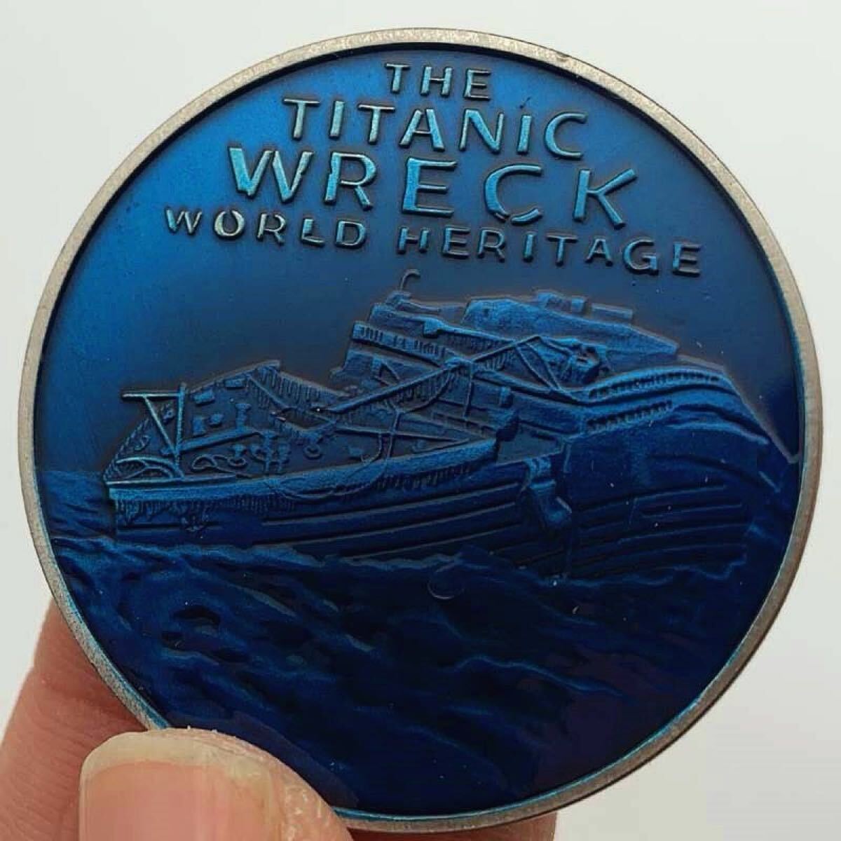 極美品 希少 イギリス タイタニック 記念メダル チャレンジコイン 大型硬貨 外国銀貨 海外コイン コレクション 収蔵品 記念銀貨 コイン_画像10