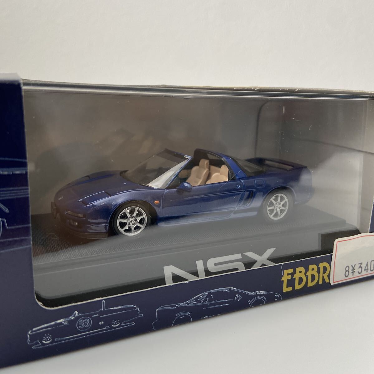 EBBRO 1/43 HONDA NSX-T Metallic Blue エブロ ホンダ NSX タイプT メタリックブルー NA1 旧車 模型 国産名車 ミニカー モデルカー_画像3