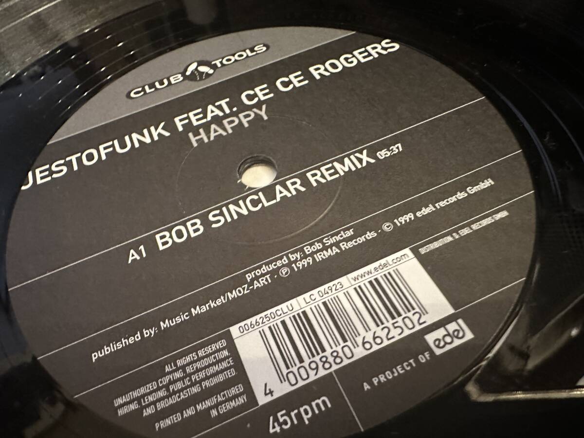 12”★Jestofunk Feat. Ce Ce Rogers / Happy / ヴォーカル・ハウス！Bob Sinclar /_画像5