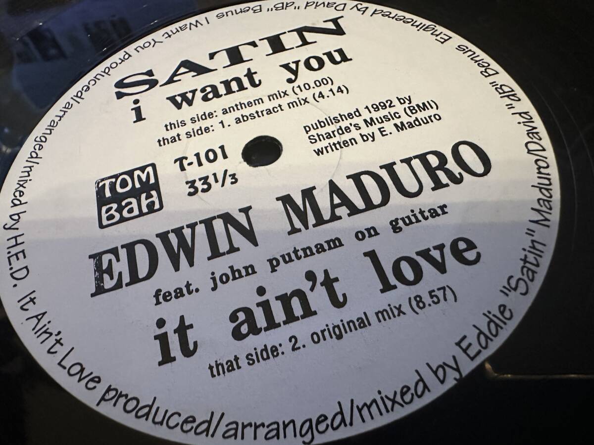 12”★Satin / Edwin Maduro / I Want You / It Ain't Love / ディープ・ハウス・クラシック!_画像1