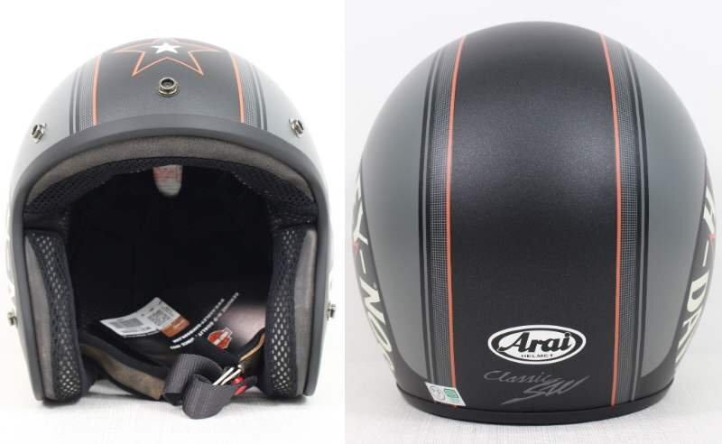 ◆開(kāi)封未使用品◆ HARLEY-DAVIDSON ジェットヘルメット 98327-14VA/000L HLMT-3/4，REDSTAR GRAY ※Arai HELMET Lサイズ (2822478)