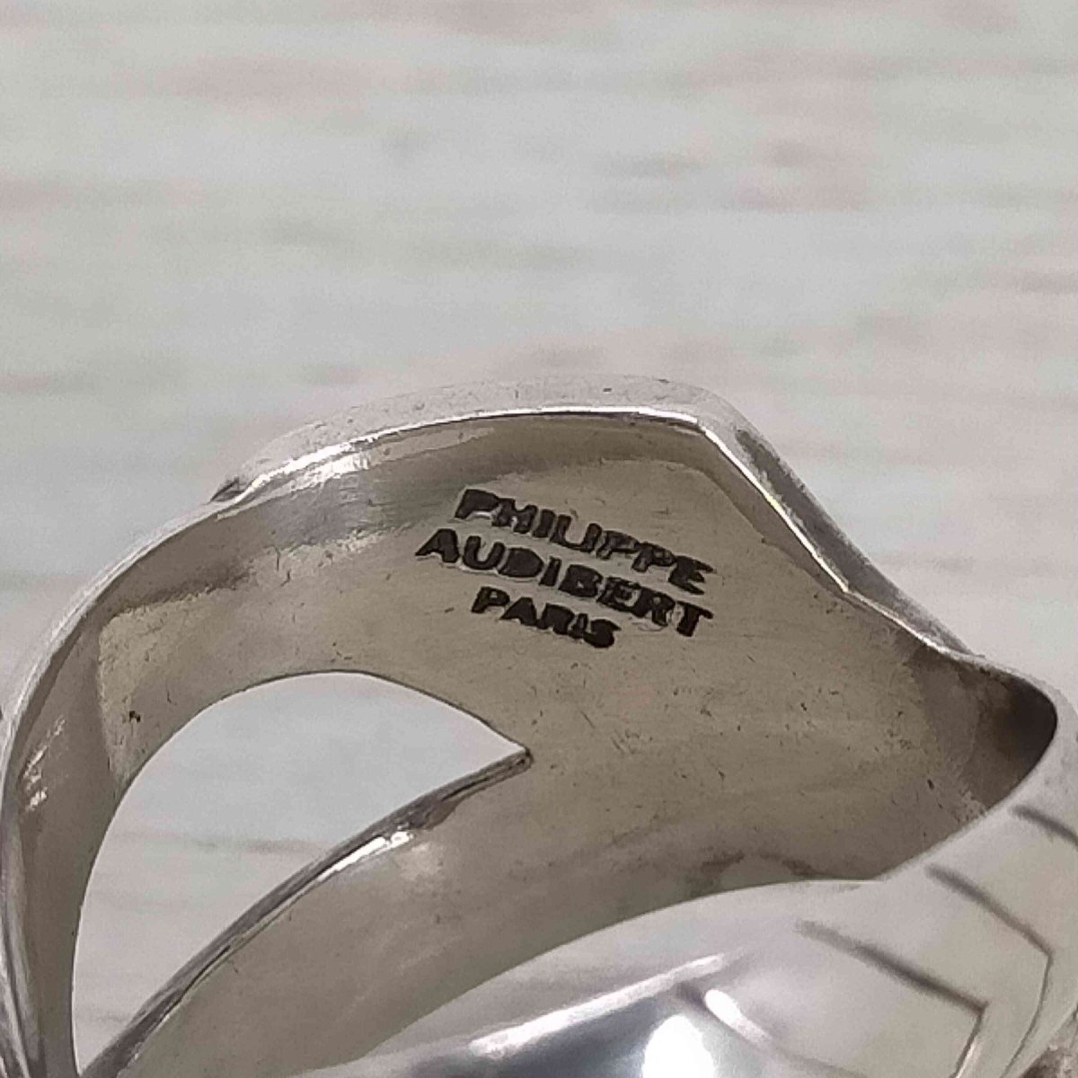 PHILIPPE AUDIBERT(フィリップオーディベール) ツイストデザインリング レディース 5号 中古 古着 0828_画像6