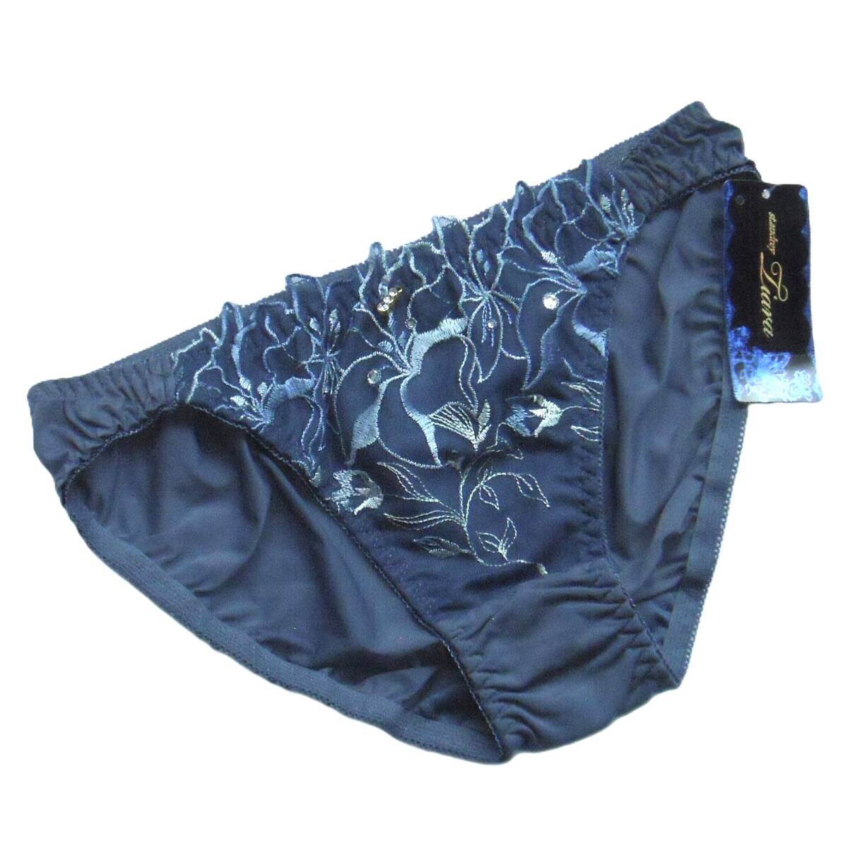 St.audrey Tiara リリージュエルナイト ショーツ M セントオードリー ティアラ 煌めくフラワー刺繍 パンツ ブルー 新品タグ付 定価\1,320_画像1